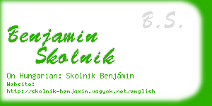 benjamin skolnik business card